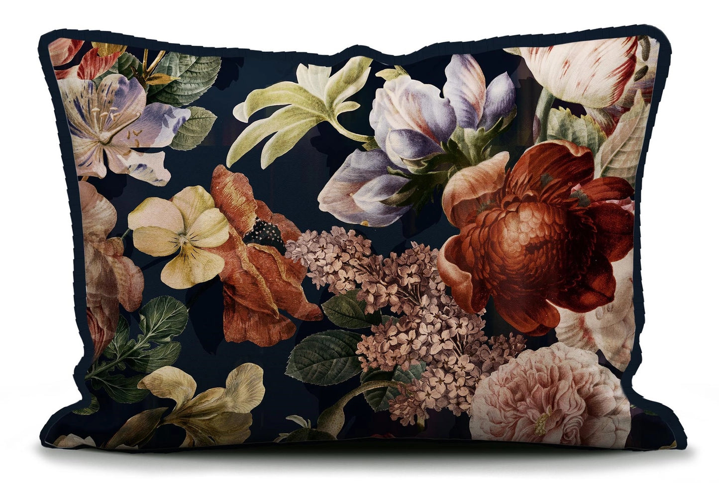 Essenza Claire Indigo Blue katoensatijn dekbedovertrek bloemen 210TC