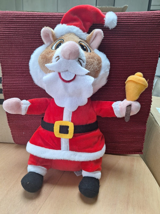 AH Hamster Albert Heijn knuffel Kerstman met bel