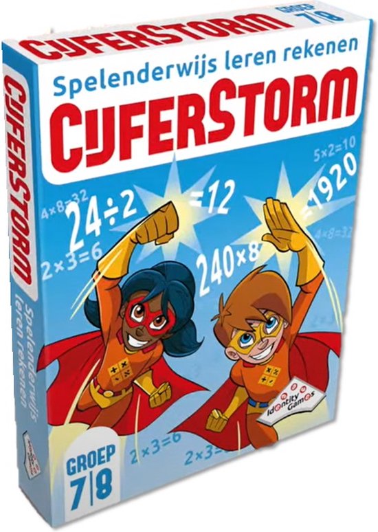 Cijferstorm groep 7/8; spelenderwijs leren rekenen; kaartspel