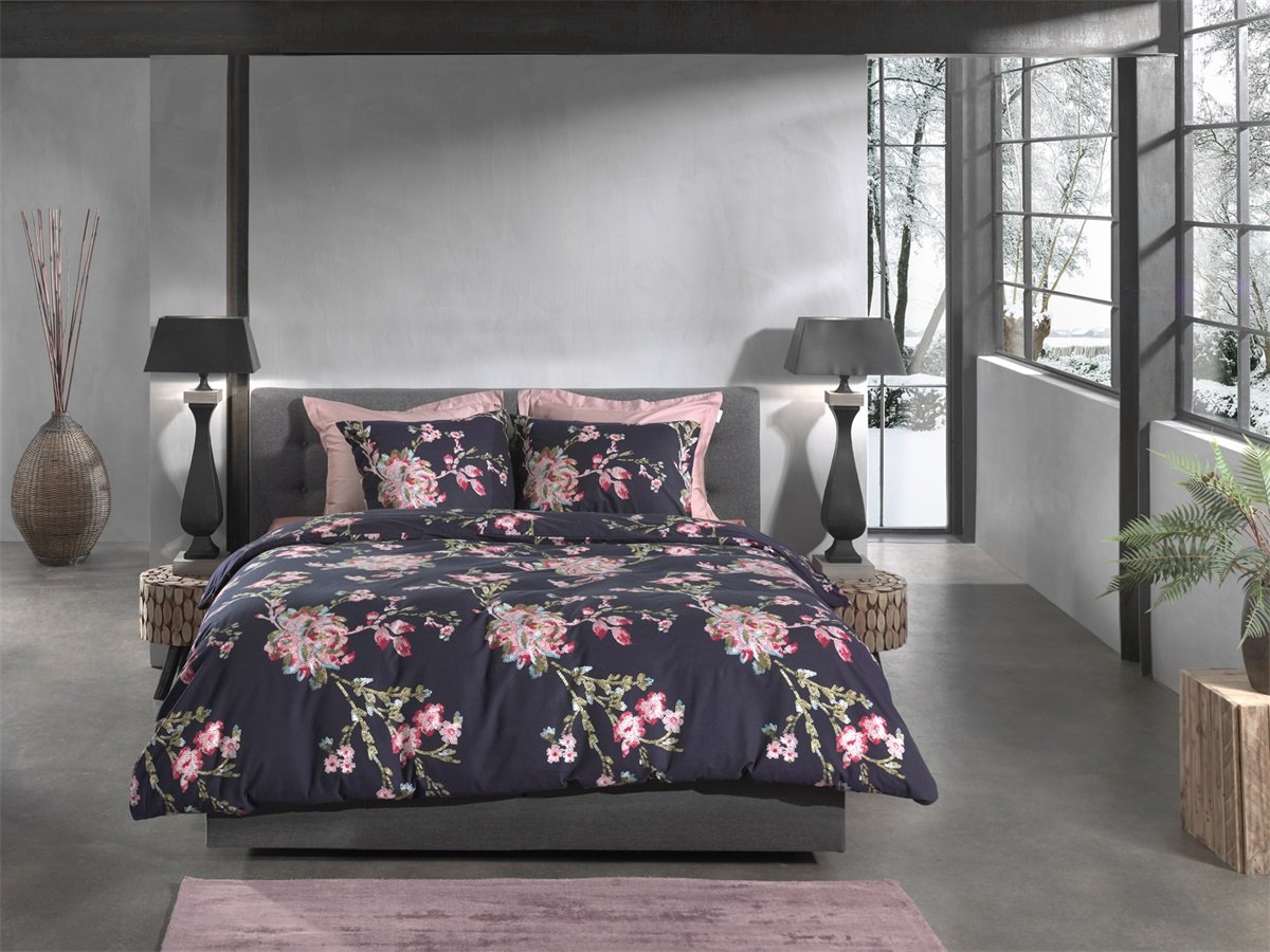 Heckettlane Daisy dekbedovertrek flanel botanische bloemen