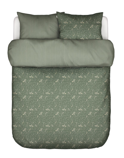 Marc O'Polo Salen deep green dekbedovertrek katoensatijn 220TC