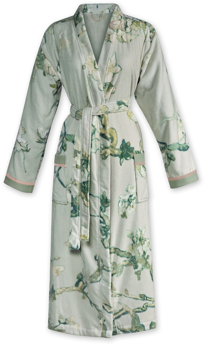 Beddinghouse Vincent van Gogh Blossom Green katoenen bathrobe badjas