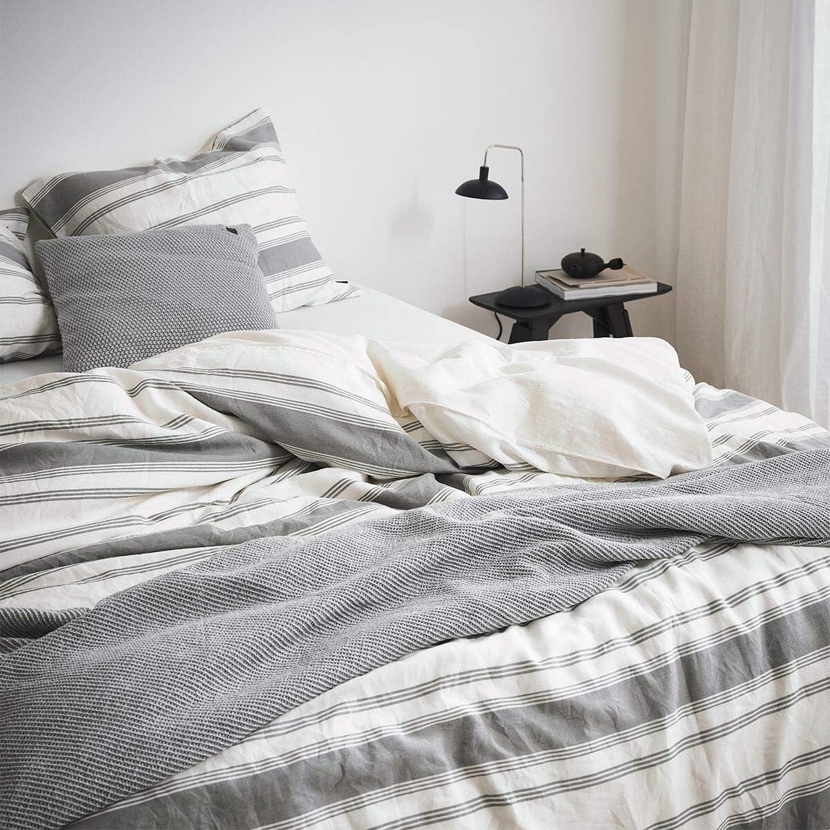 Marc O'Polo Osi Grey dekbedovertrek 60% katoen en 40% linnen