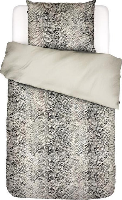 Essenza Doutzen Sand katoensatijn 215TC kussensloop slangenprint, snake skin