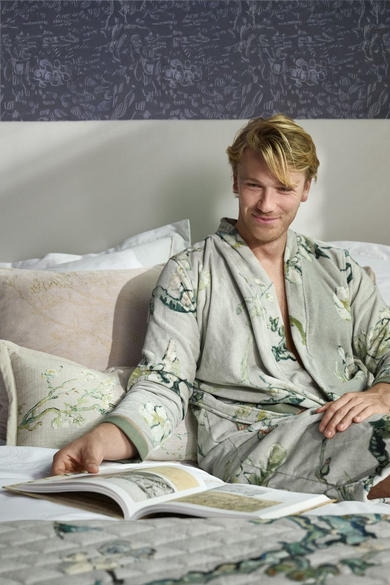 Beddinghouse Vincent van Gogh Blossom Green katoenen bathrobe badjas