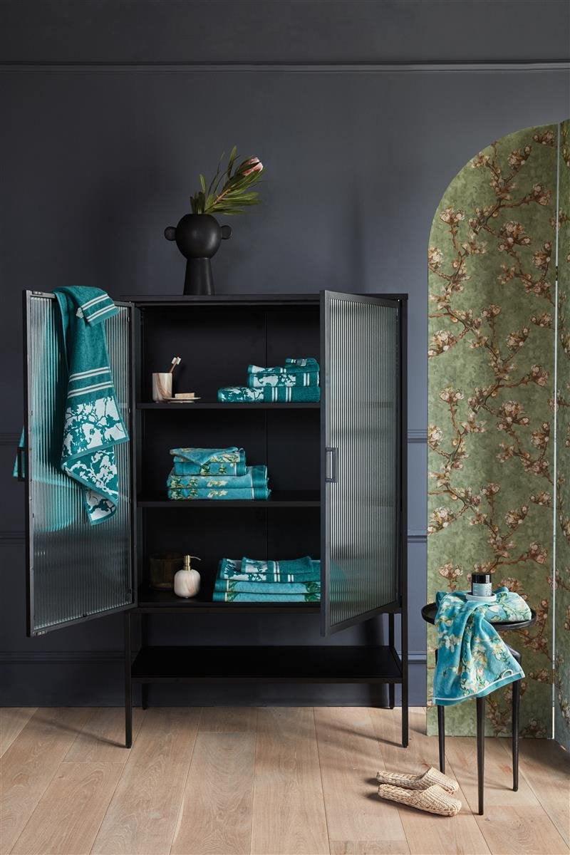 Beddinghouse Vincent van Gogh Blossom Blue Towels, badhanddoeken katoenen badstof