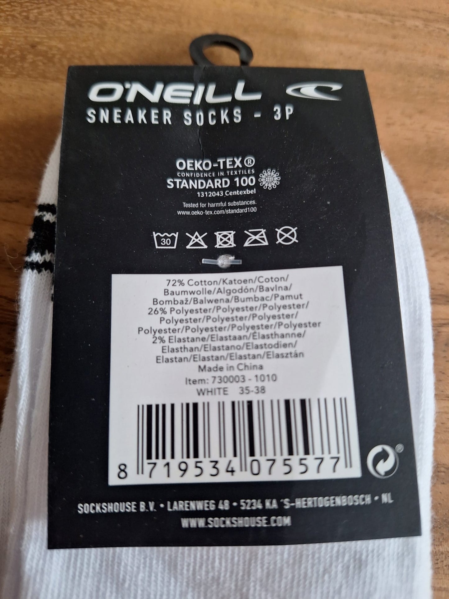 sokken O'neill sneaker socks 3 pack maat 35/38