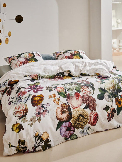 Essenza Fleur White dekbedovertrek katoensatijn 210TC