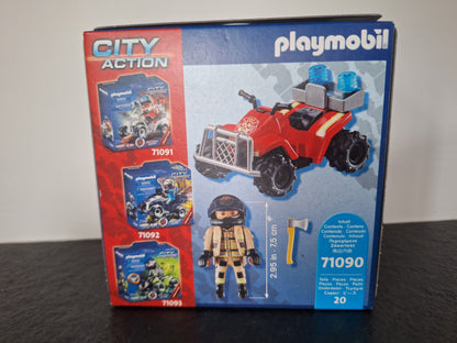 playmobil city action pull-back motor Brandweer Speed Quad met terugtrekmotor 71090