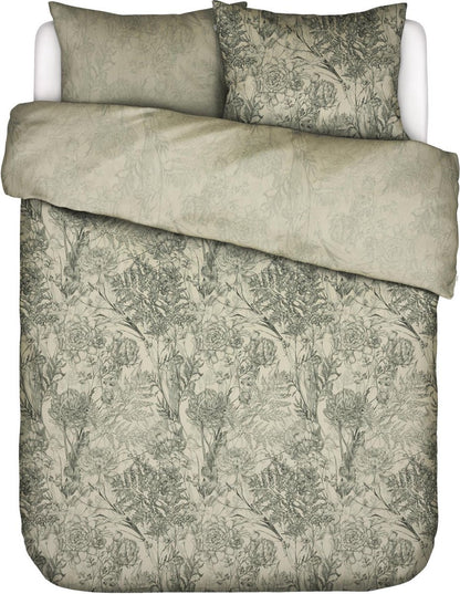 Essenza Elena Soft Green dekbedovertrek 200TC katoensatijn
