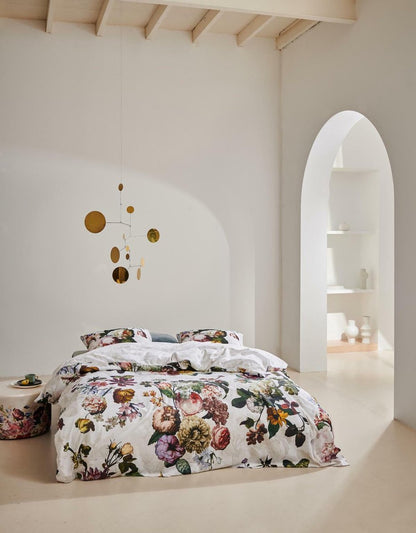Essenza Fleur White dekbedovertrek katoensatijn 210TC