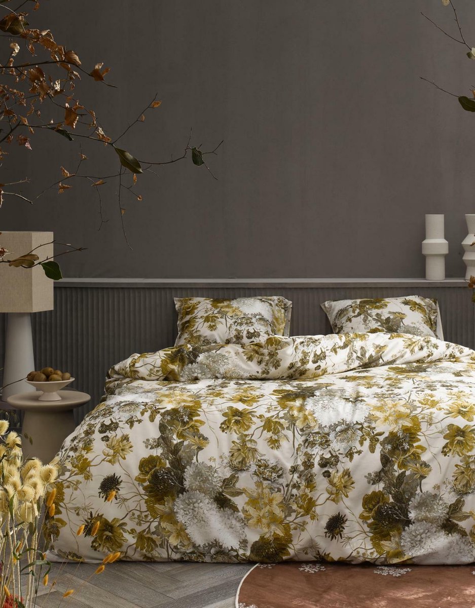 Essenza Maily Olive dekbedovertrek katoensatijn 215TC