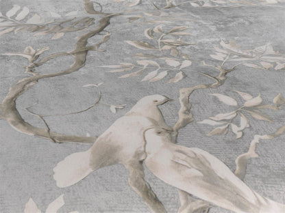 Heckett Lane Fresco Grey dekbedovertrek katoensatijn duiven, duif