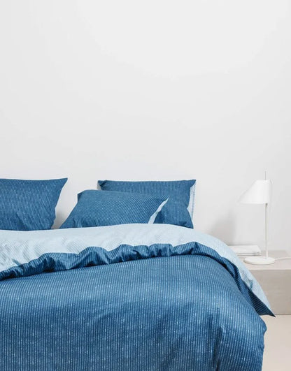 Marc O'Polo Toloma Nordic Blue dekbedovertrek 220TC katoensatijn