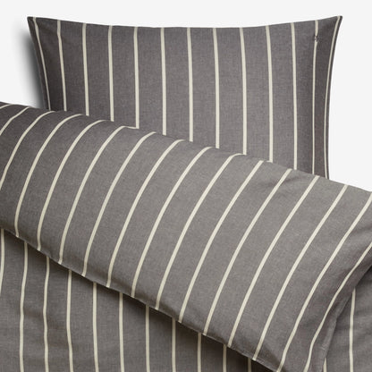 Marc O'Polo Torsken Anthracite dekbedovertrek 50% hennep en 50% tencel yarn-dyed