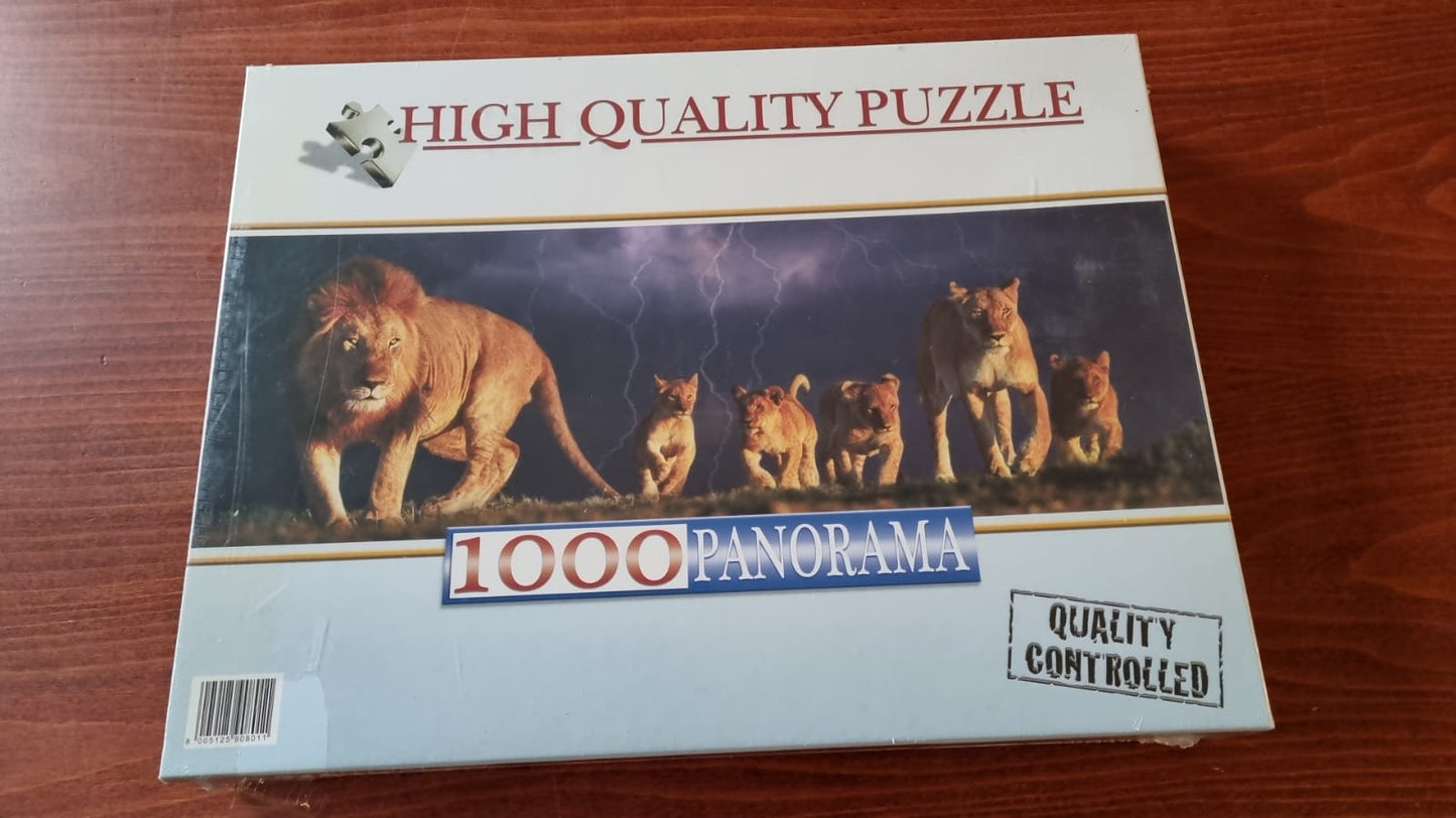 Clementoni Panorama The Lion's Family puzzel 1000 stukjes