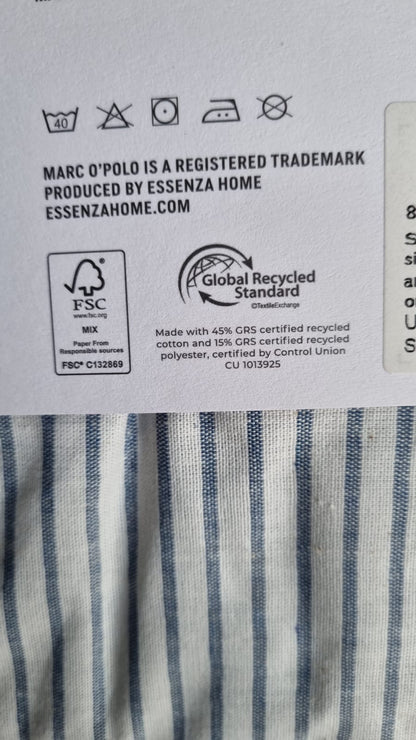 Marc O'Polo Skei Blue cotton blended 132TC kussenslopen strepen