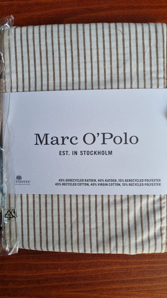 Taies d'oreiller Marc O'Polo Filip Sea Blue en satin de coton 220 fils vagues, vagues