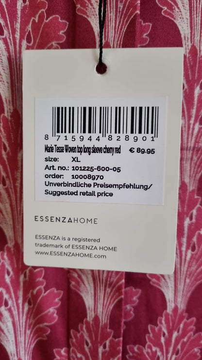 Essenza Marie Tesse Woven top long sleeve cherry red