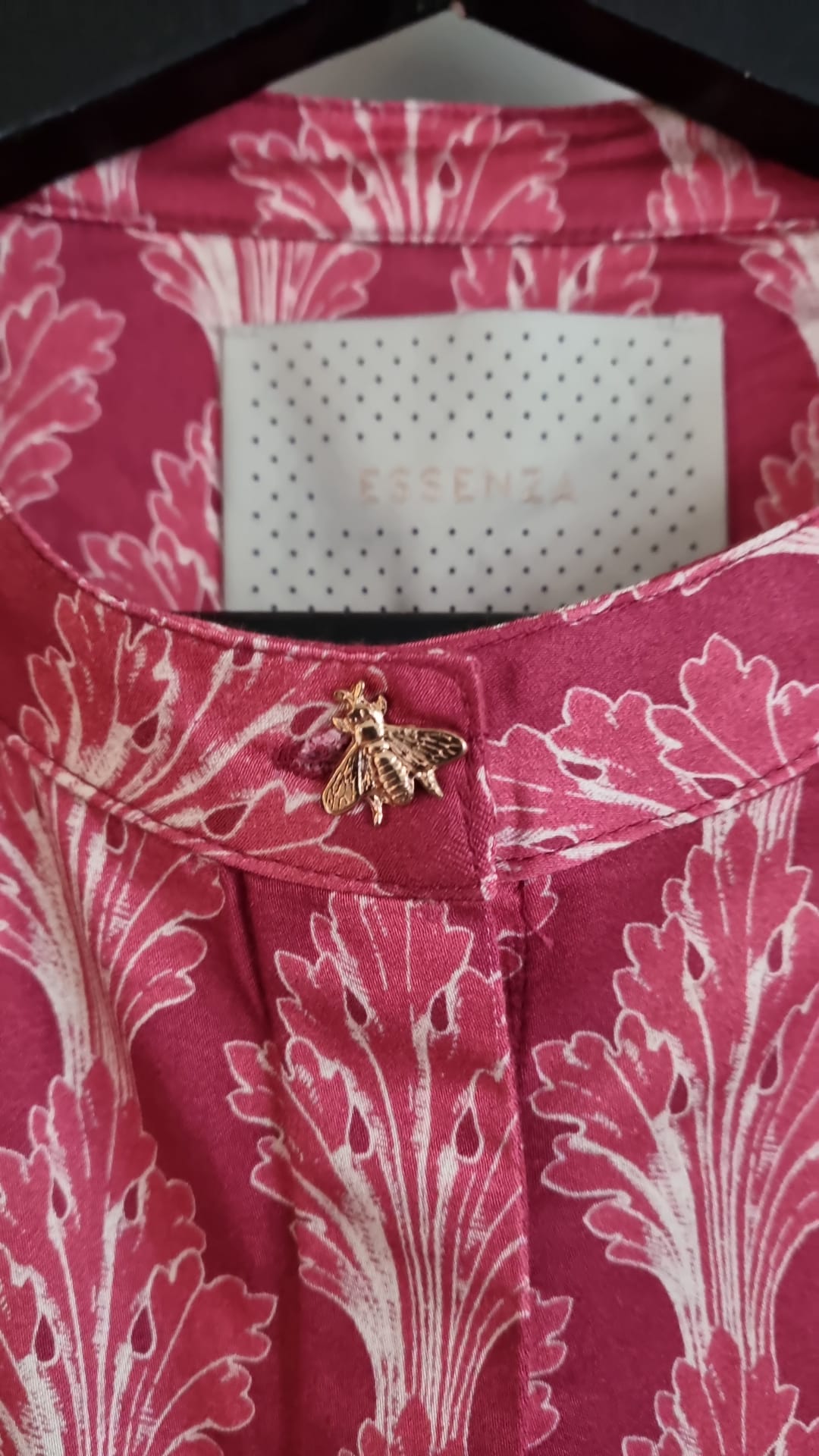 Essenza Marie Tesse Woven top long sleeve cherry red