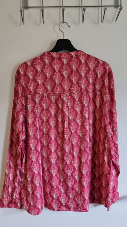 Essenza Marie Tesse Woven top long sleeve cherry red