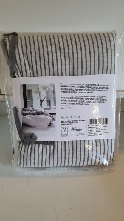 Marc O'Polo Skei Black cotton blended 132TC kussenslopen strepen