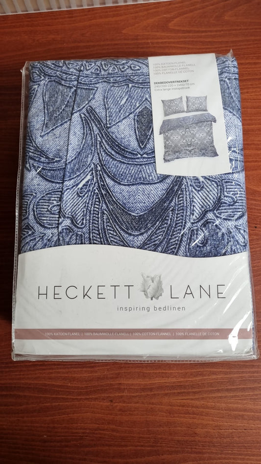 Heckett Lane Bles flanel dekbedovertrek mandala blauw