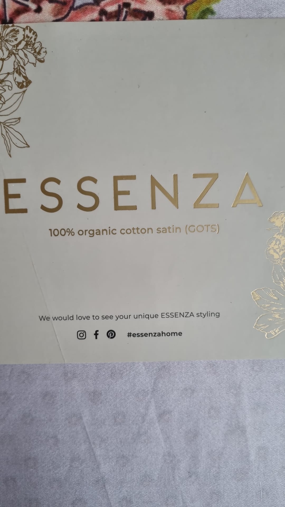 Essenza Annelinde Lilac katoensatijn 300TC dekbedovertrek bloemen