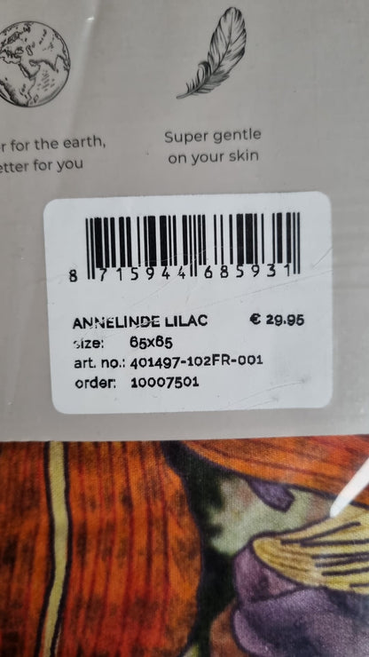 Essenza Annelinde Lilac katoensatijn 300TC dekbedovertrek bloemen