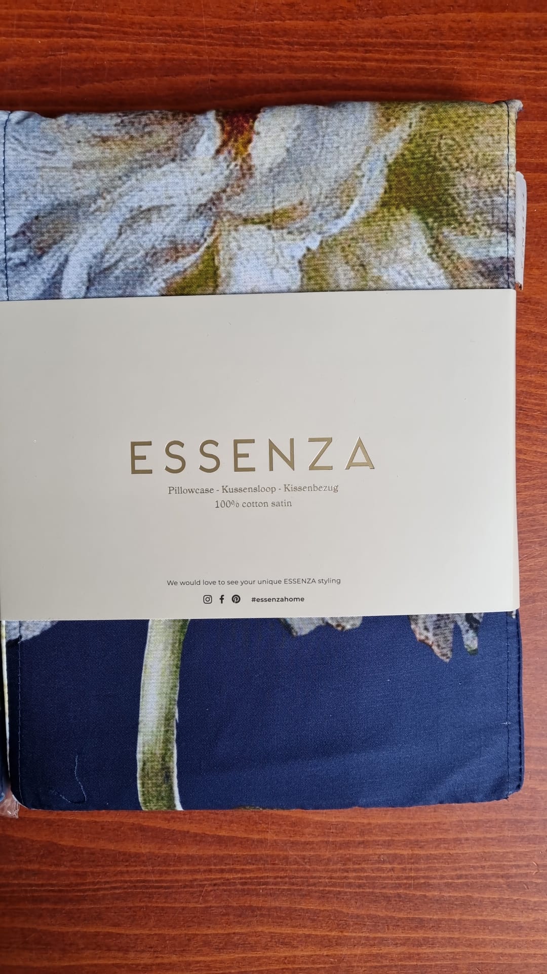 Essenza Filou Dark Blue kussenslopen katoensatijn 210TC