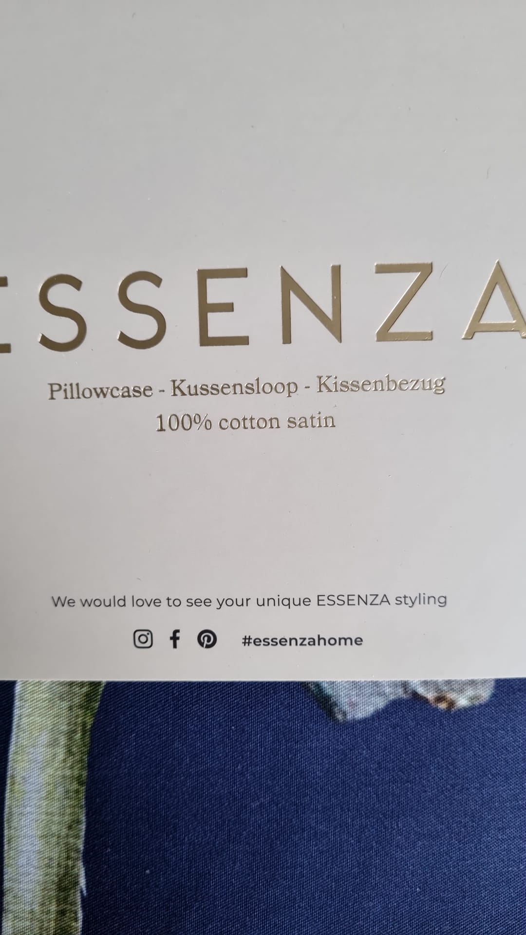 Essenza Filou Dark Blue kussenslopen katoensatijn 210TC