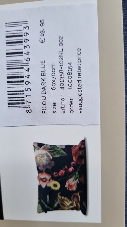 Essenza Filou Dark Blue kussenslopen katoensatijn 210TC