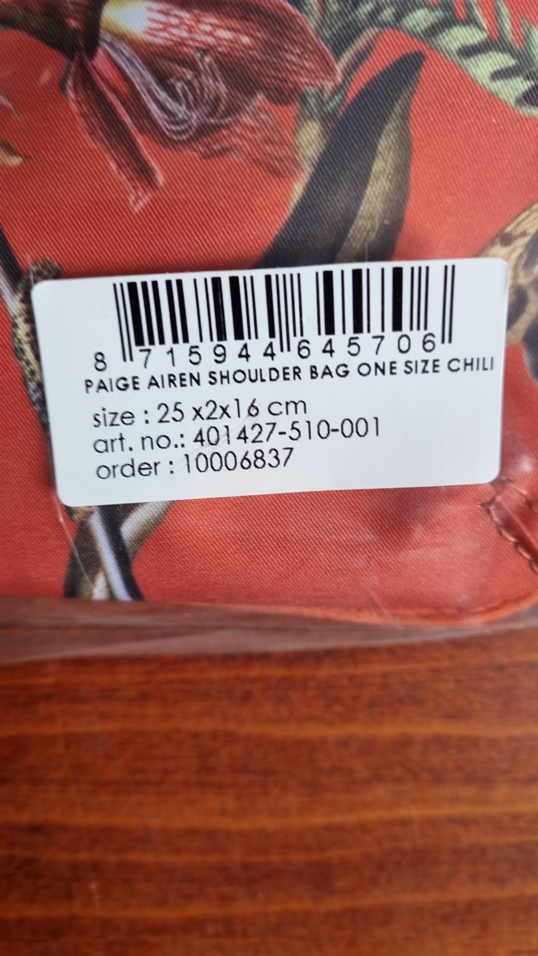 Essenza Paige Airen Shoulder Bag Chili toecan, snake