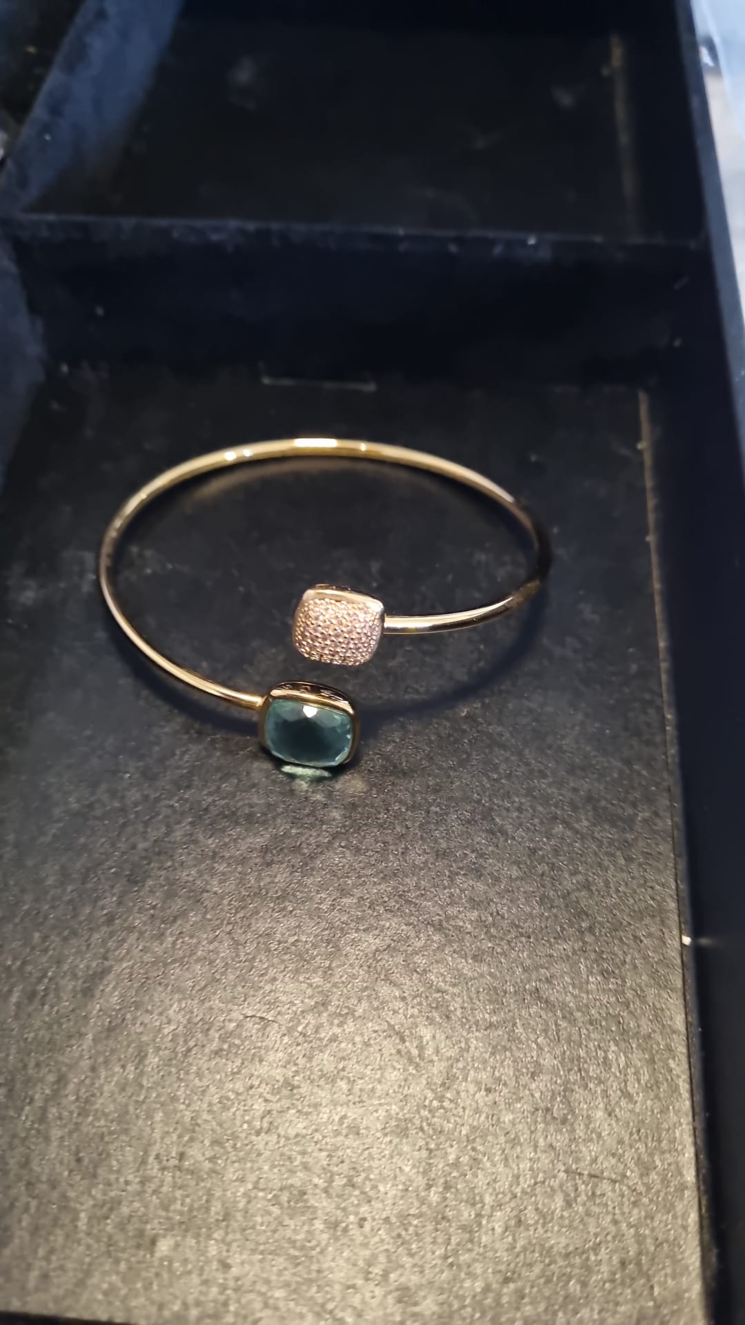 Mylène colorati bijoux argent en pavé de verre bleu colliers boucles d'oreilles ensemble