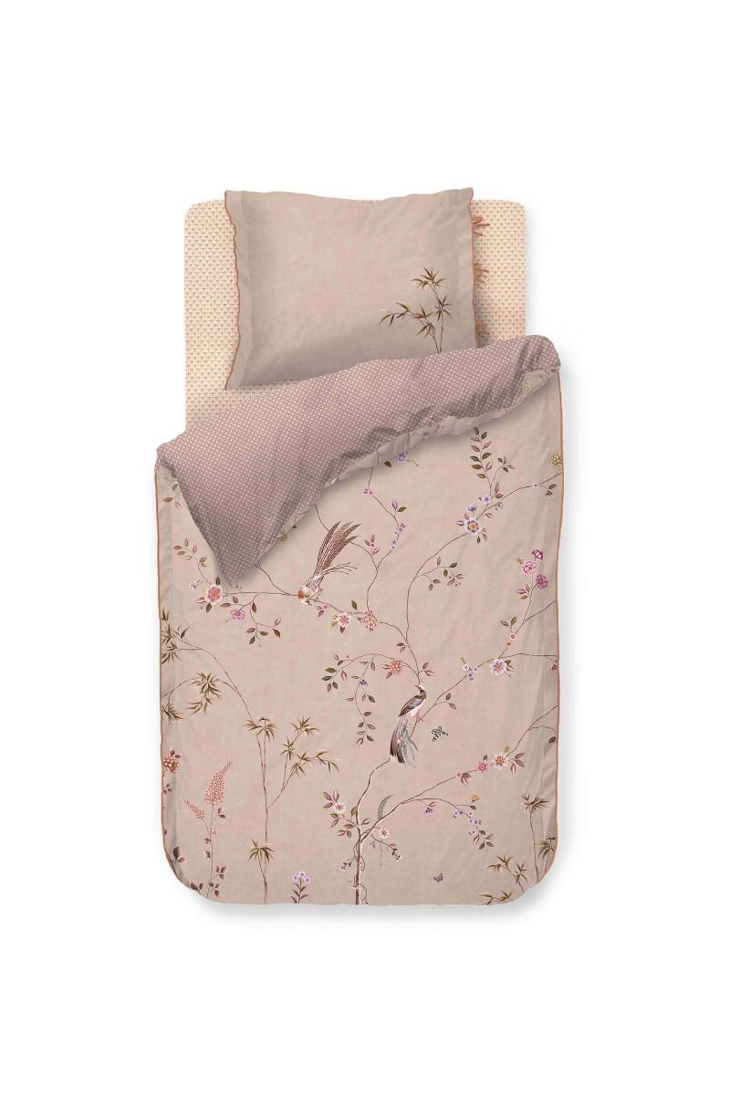 Pip Studio Bamboo Blossom Khaki 200TC perkalkatoen dekbedovertrek