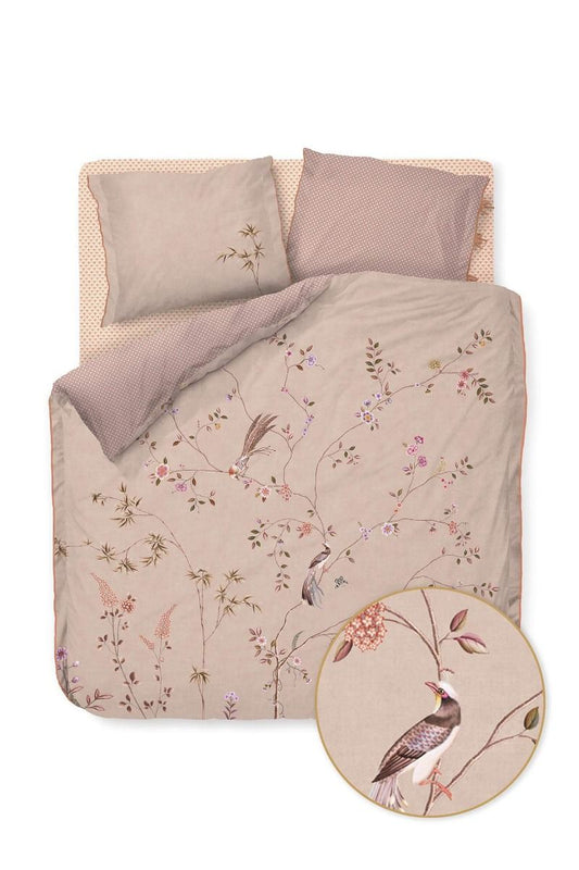 Pip Studio Bamboo Blossom Khaki 200TC perkalkatoen dekbedovertrek