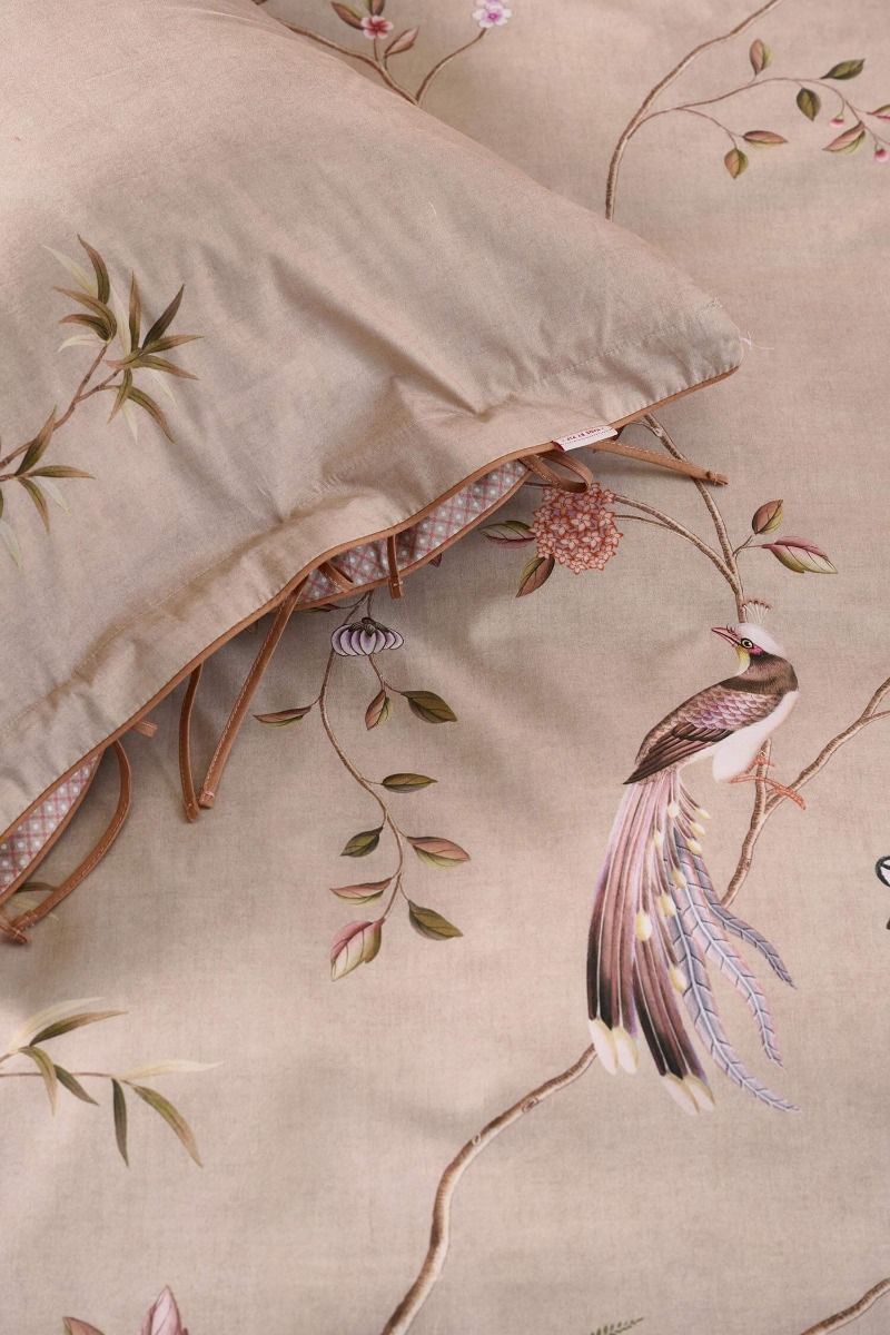 Pip Studio Bamboo Blossom Khaki 200TC perkalkatoen dekbedovertrek