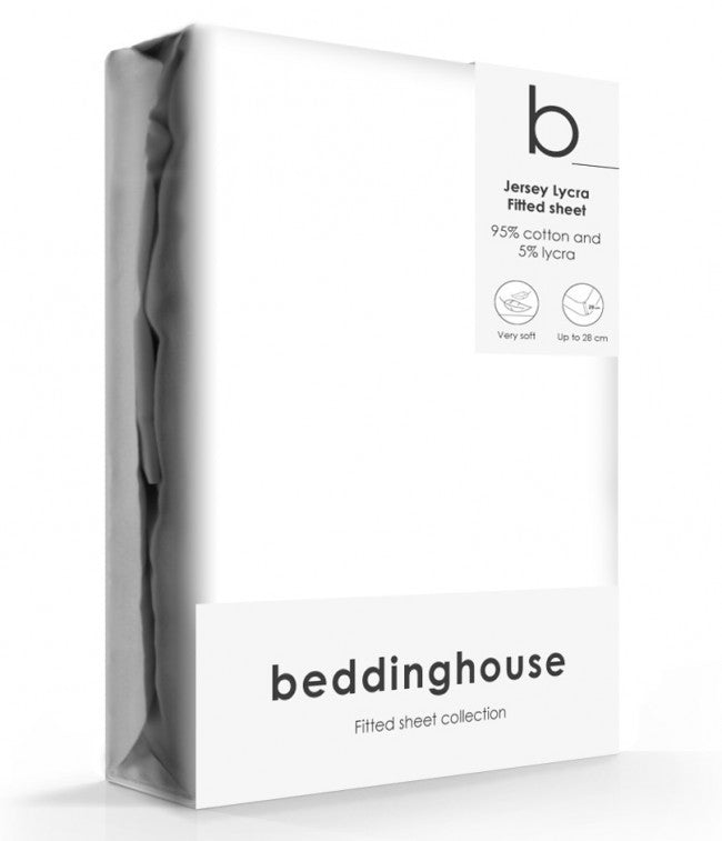 Drap-housse Beddinghouse Jersey-Lycra Blanc, blanc