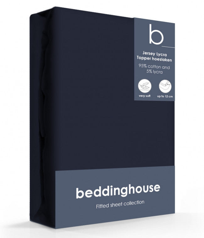 Beddinghouse Jersey-Lycra Topper hoeslaken Indigo blauw