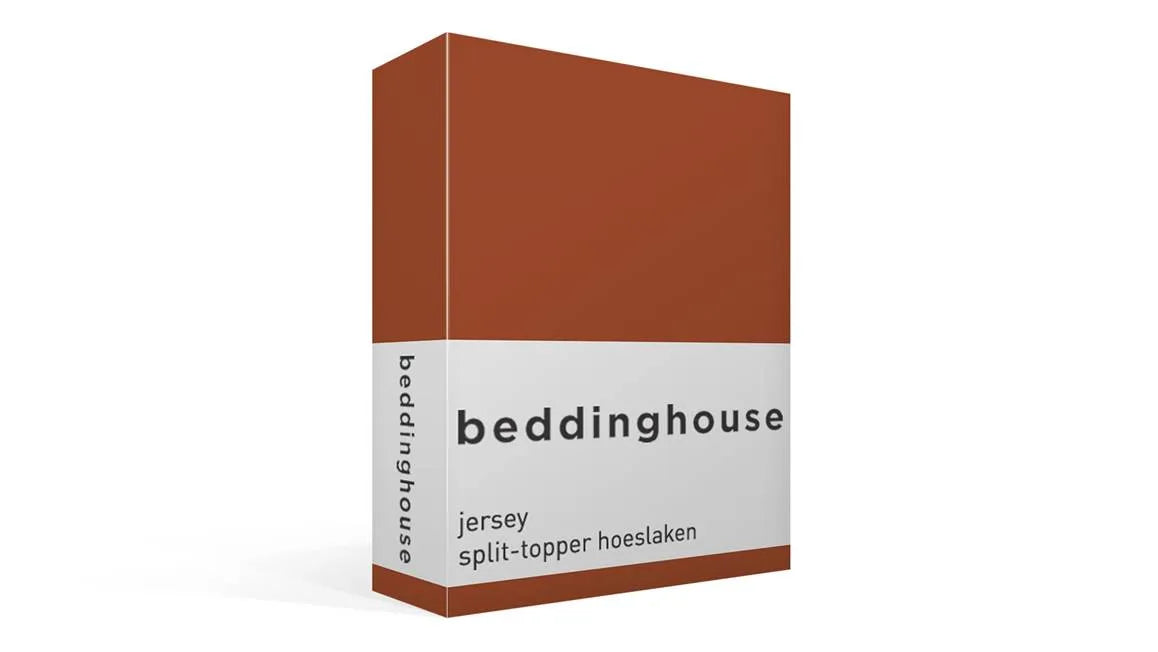 Beddinghouse Jersey split-topper hoeslaken terra