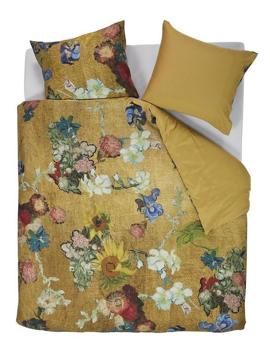 Beddinghouse Vincent van Gogh Partout des Fleurs Gold dekbedovertrek katoensatijn 220TC