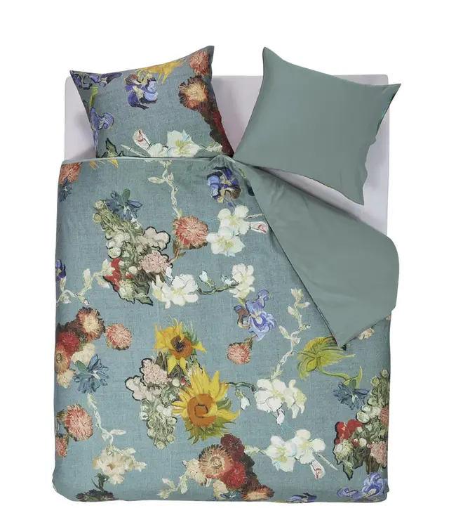 Beddinghouse Vincent van Gogh Partout des Fleurs Green dekbedovertrek katoensatijn 220TC
