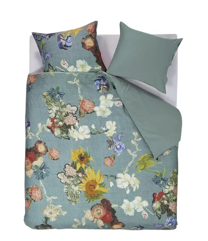 Beddinghouse Vincent van Gogh Partout des Fleurs Green dekbedovertrek katoensatijn 220TC