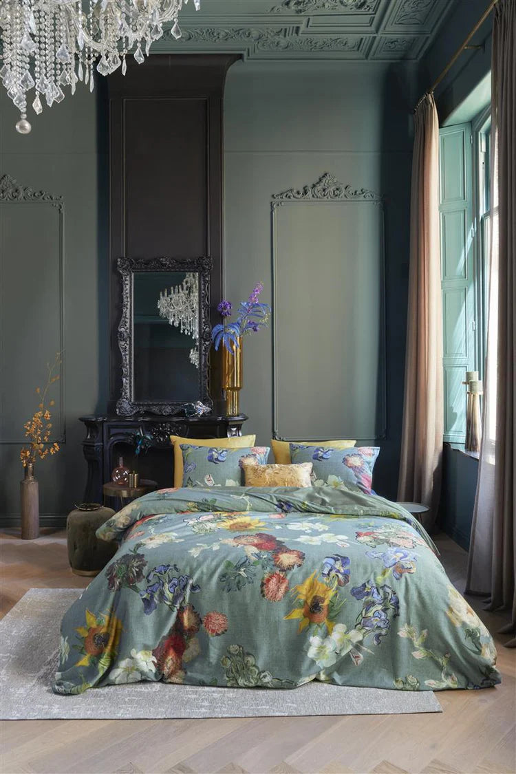 Beddinghouse Vincent van Gogh Partout des Fleurs Green dekbedovertrek katoensatijn 220TC