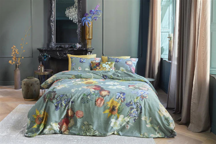 Beddinghouse Vincent van Gogh Partout des Fleurs Green dekbedovertrek katoensatijn 220TC