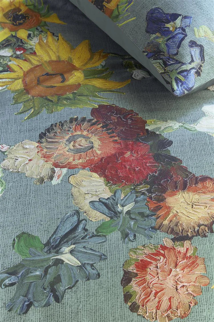 Beddinghouse Vincent van Gogh Partout des Fleurs Green dekbedovertrek katoensatijn 220TC