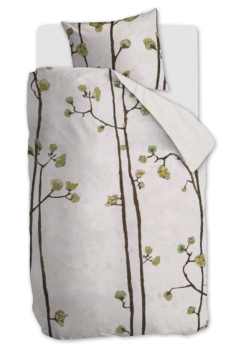 Beddinghouse Vincent van Gogh Plum Blossoms Sand 220TC katoensatijn dekbedovertrek
