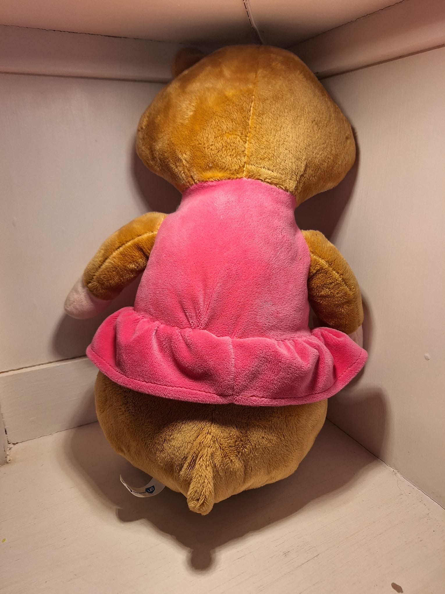 AH Hamster XL Albert Heijn knuffel roze jurkje