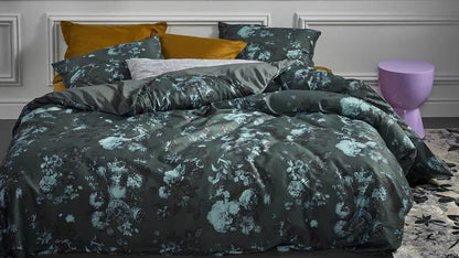 Essenza Florice Balsam Green twill 220TC dekbedovertrek lyocell (Tencel) en katoensatijn