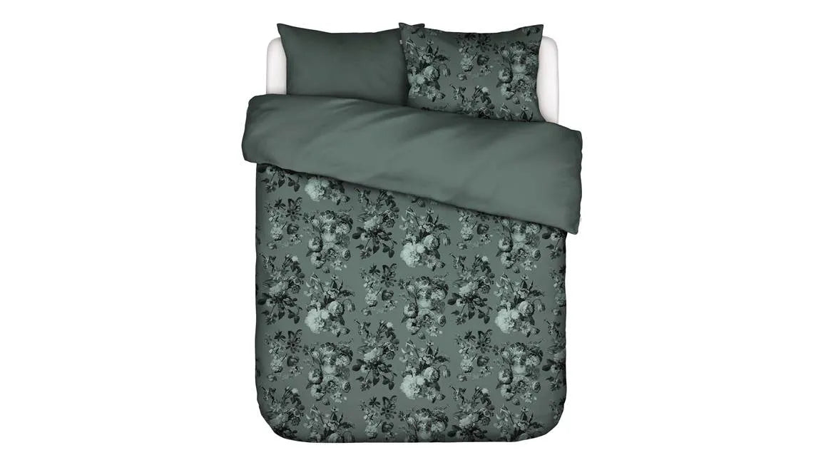 Essenza Florice Balsam Green twill 220TC dekbedovertrek lyocell (Tencel) en katoensatijn